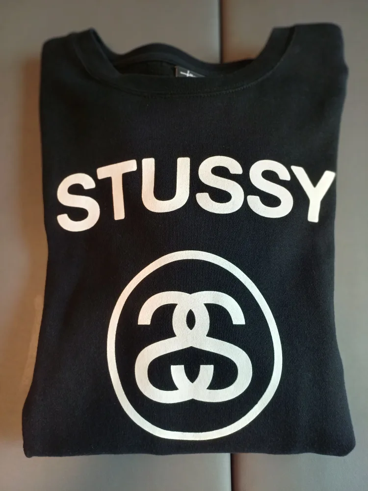 스투시×프라그먼트 맨투맨 블랙 XX-Large(정품/중고)