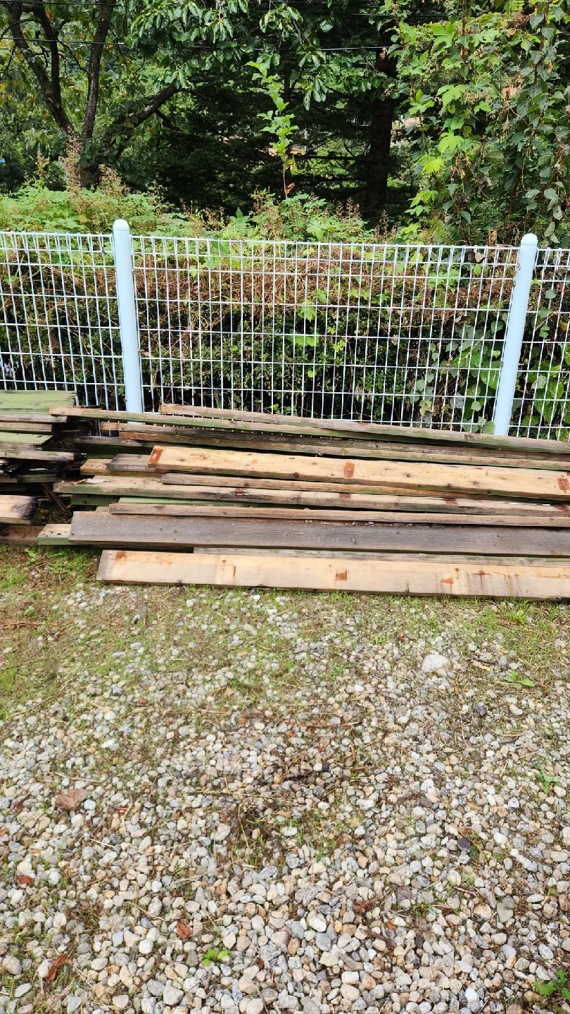 중고 나무 데크재