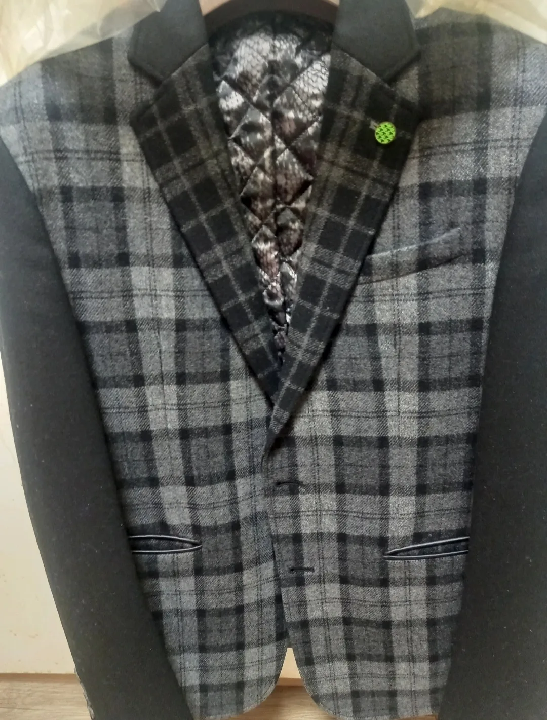 바쏘옴므 남성 체크 재킷