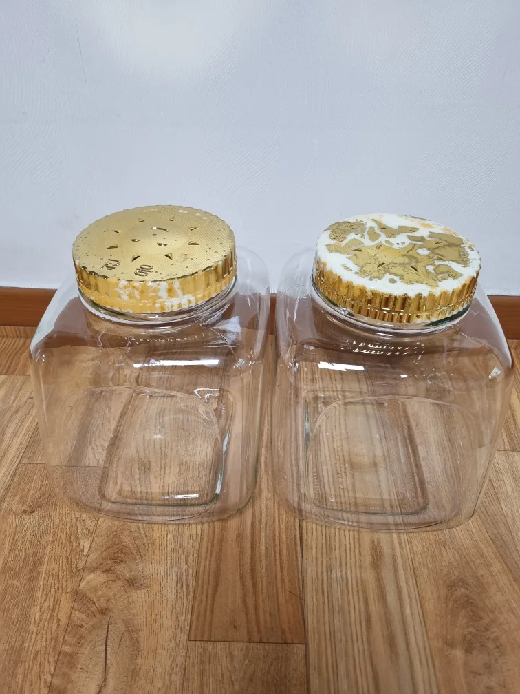 (중고품)유리 저장용기 2개