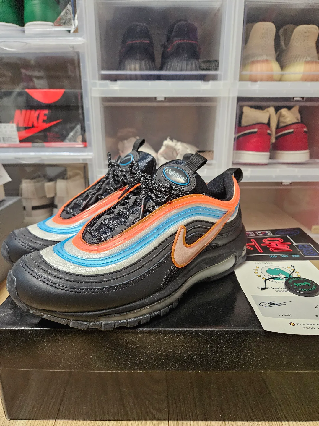 나이키 에어맥스 97 네온서울 (265, 중고)