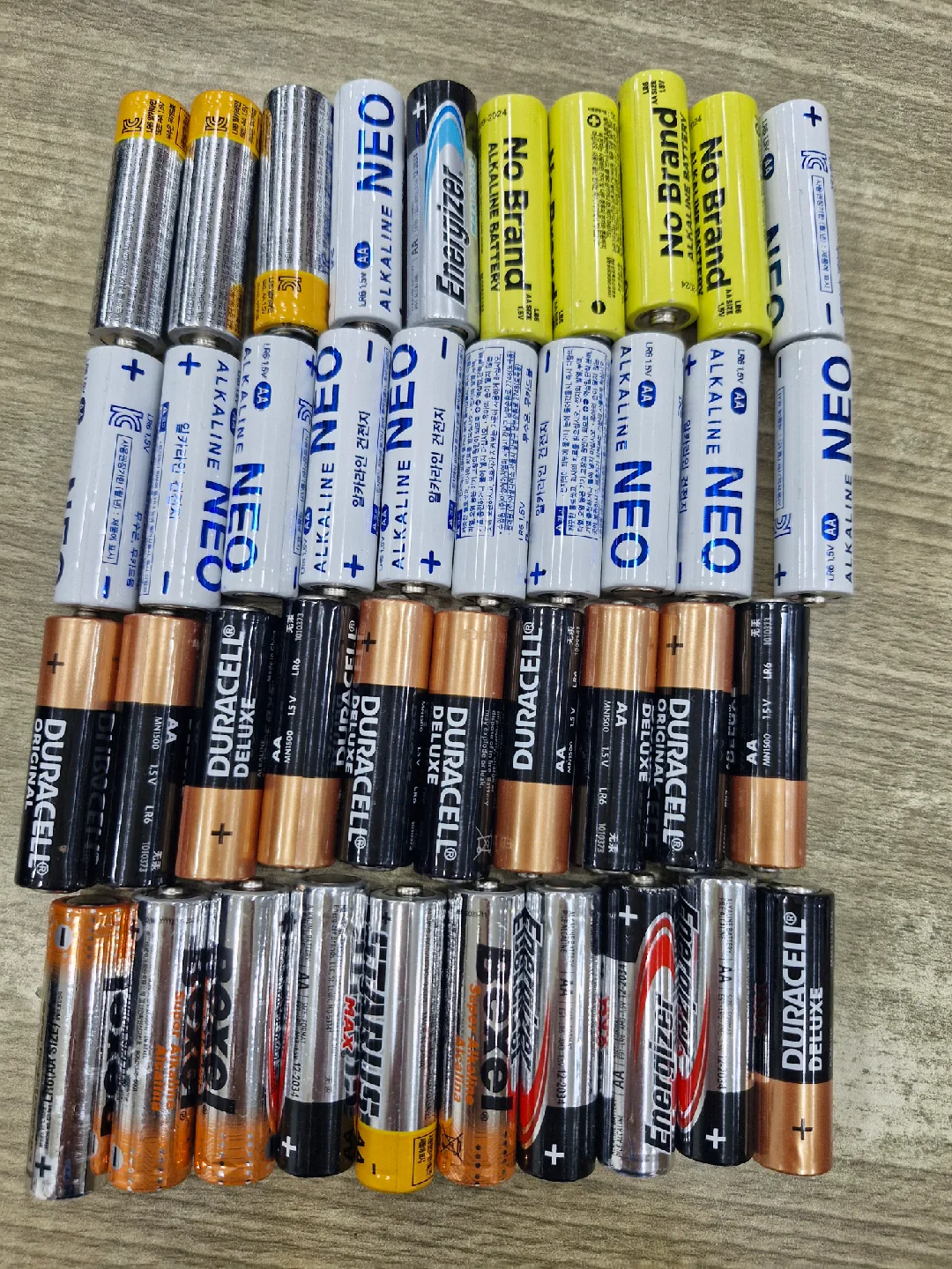 중고 AA 건전지 40개