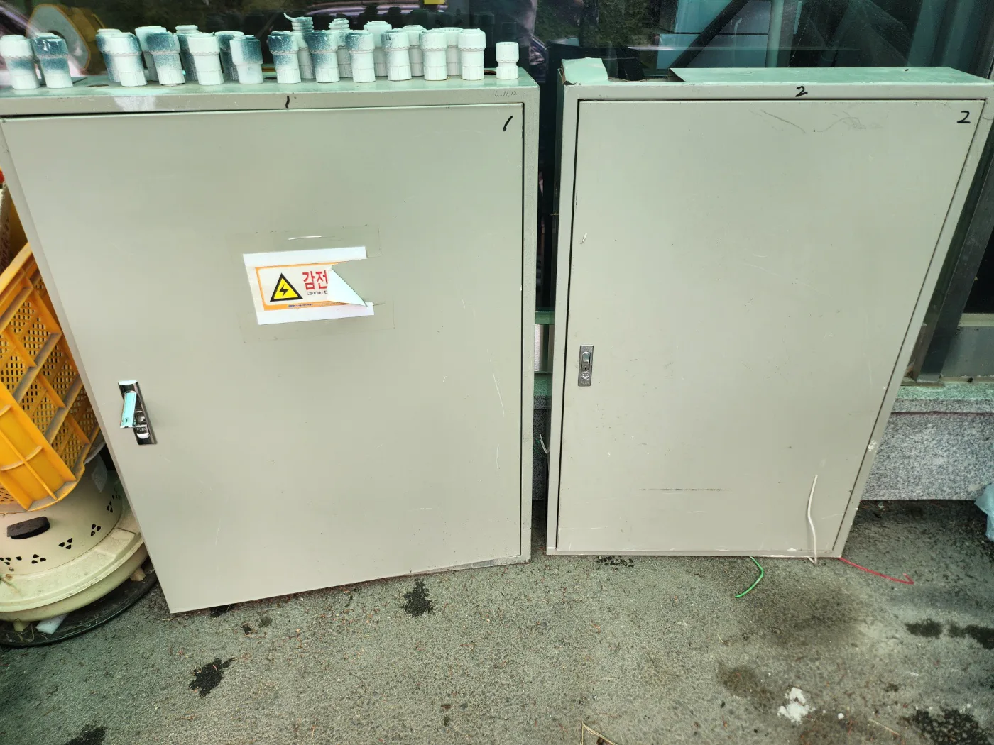 전기 분전함 배전함 배전판 세트 3상 4선식 케이스포함 중고입니다
