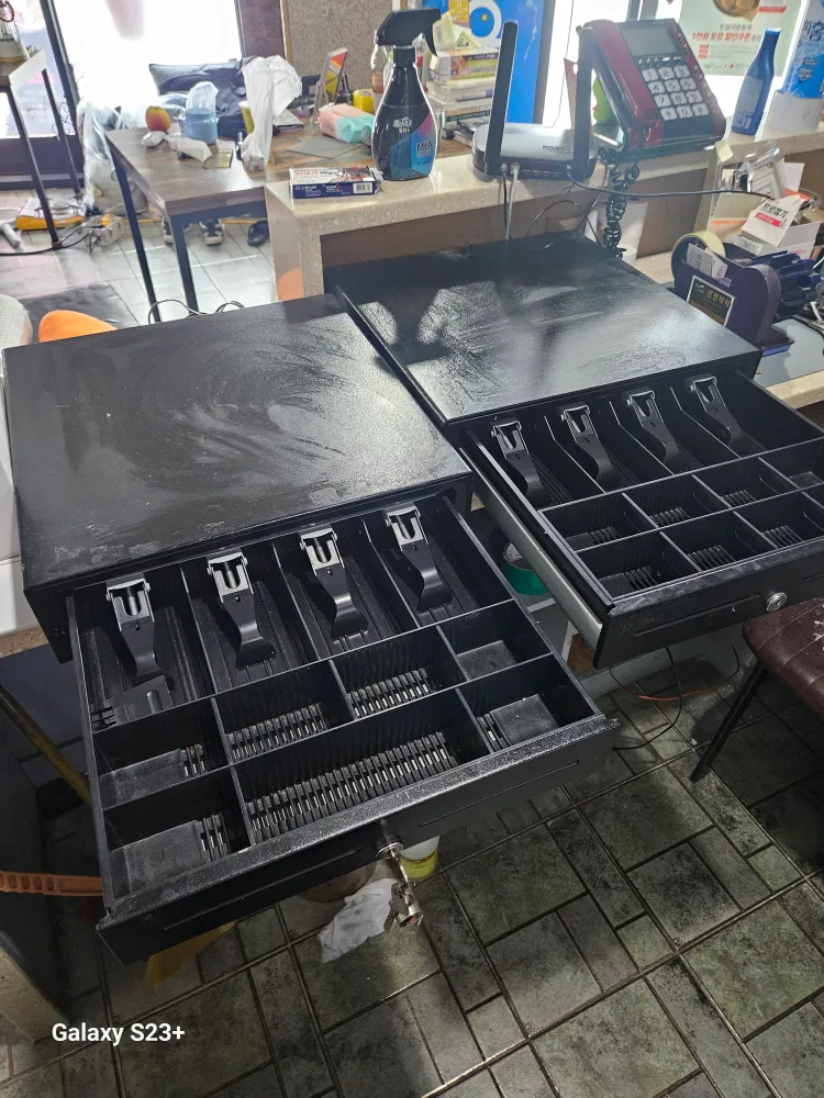 중고 검정 금전등록기 2개