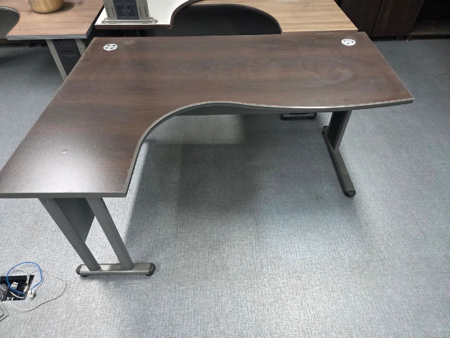 사무용 L자형 중고 책상