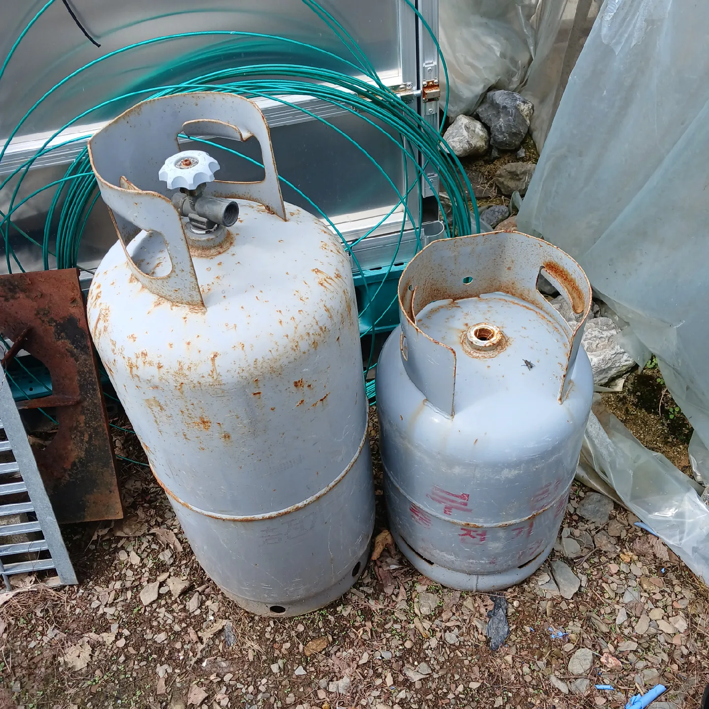 중고 가스통 2개