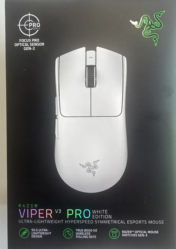 [게이밍 마우스] 레이저 바이퍼 V3 Pro 화이트