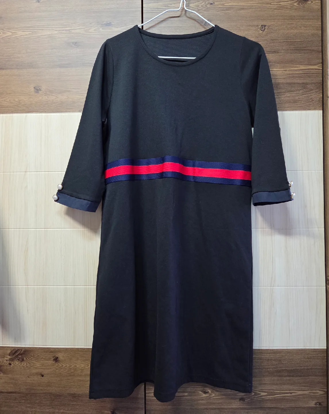 블랙 7부 원피스 새옷 득템하세요