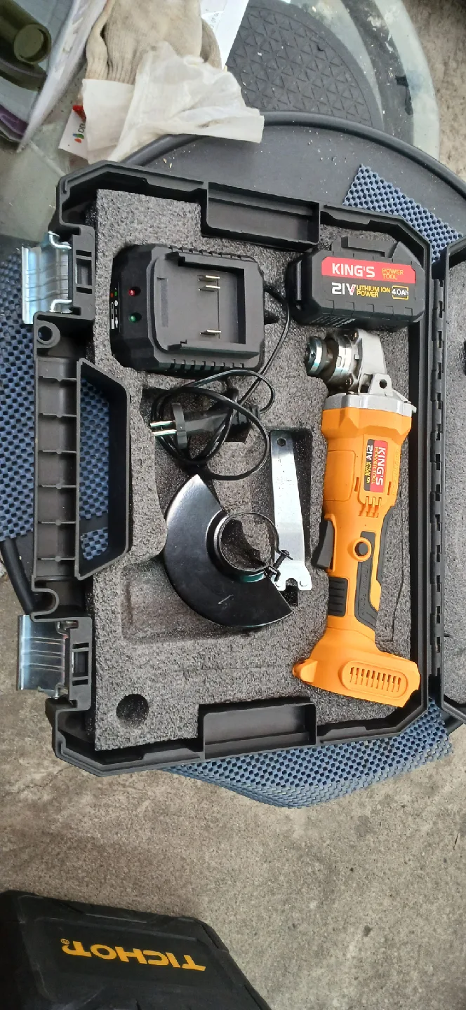 KING'S 21V 무선 앵글 그라인더 중고