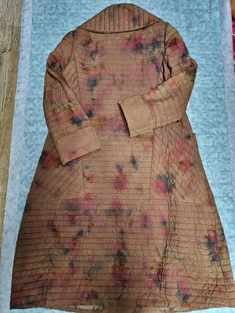 천연염색 이진옥 플라워 패턴 코트