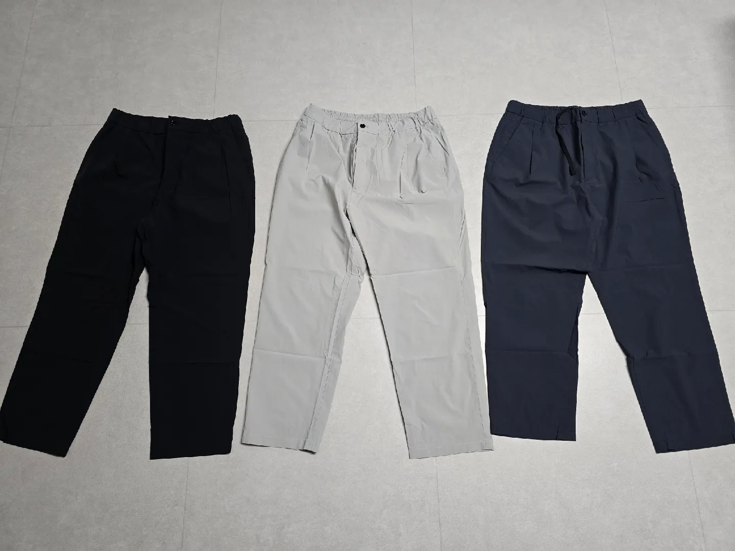 (중고판매)마에스트로 남성 밴딩 원턱 크롭 팬츠