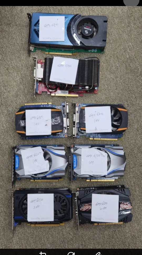중고 구형 그래픽카드 일괄 판매 합니다. GTX650 GTX650TI 등