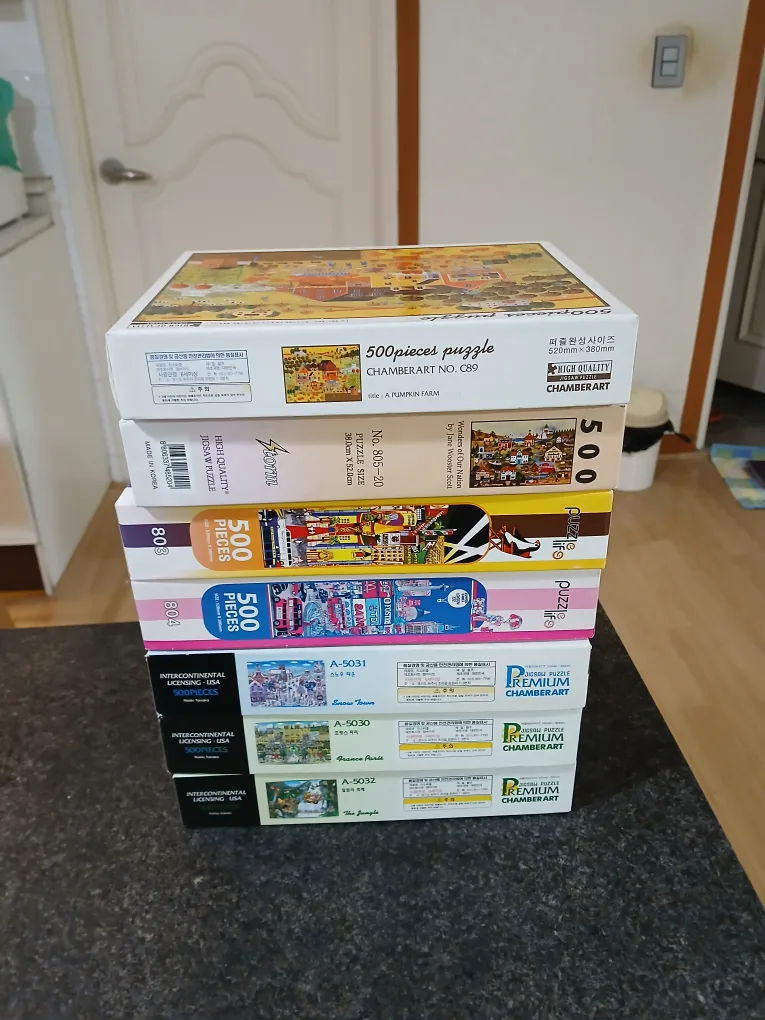 (중고)챔버아트 500피스 퍼즐 7개