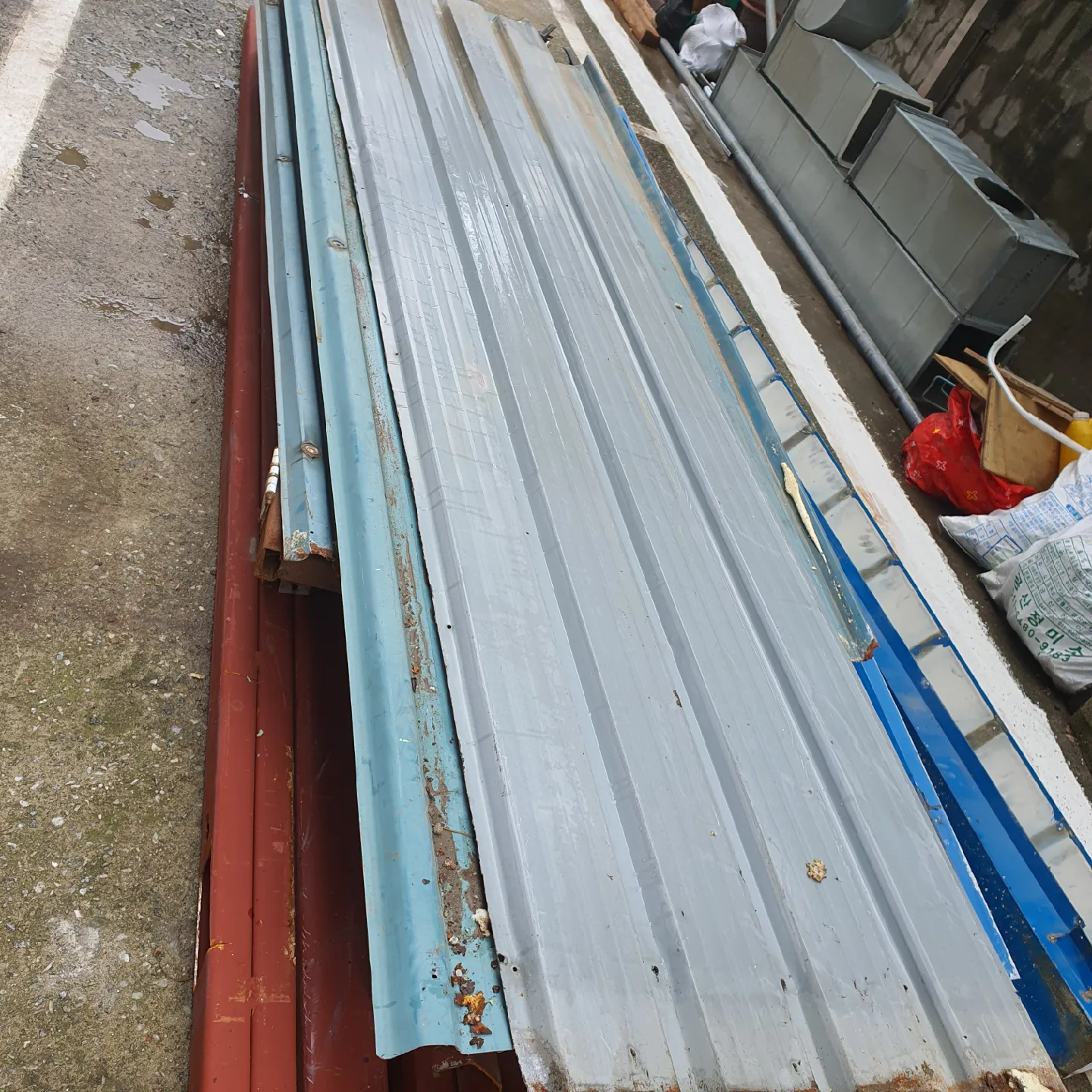 중고 철제 지붕재 비물가림악용