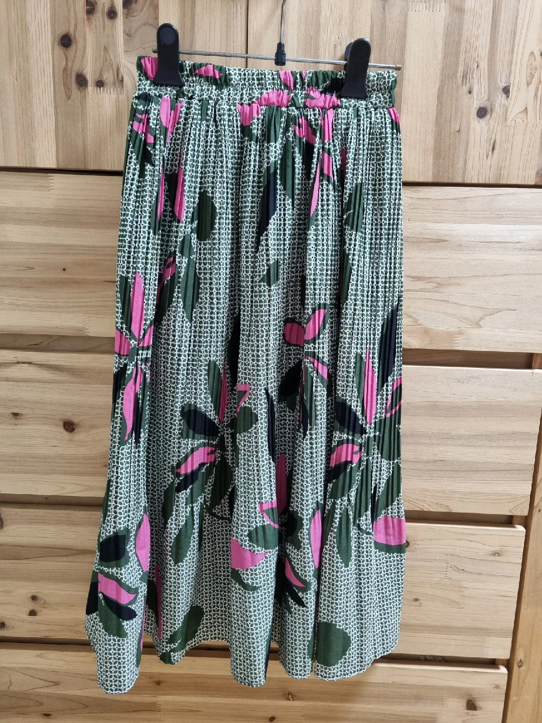 (중고품)플리츠 플라워 스커트