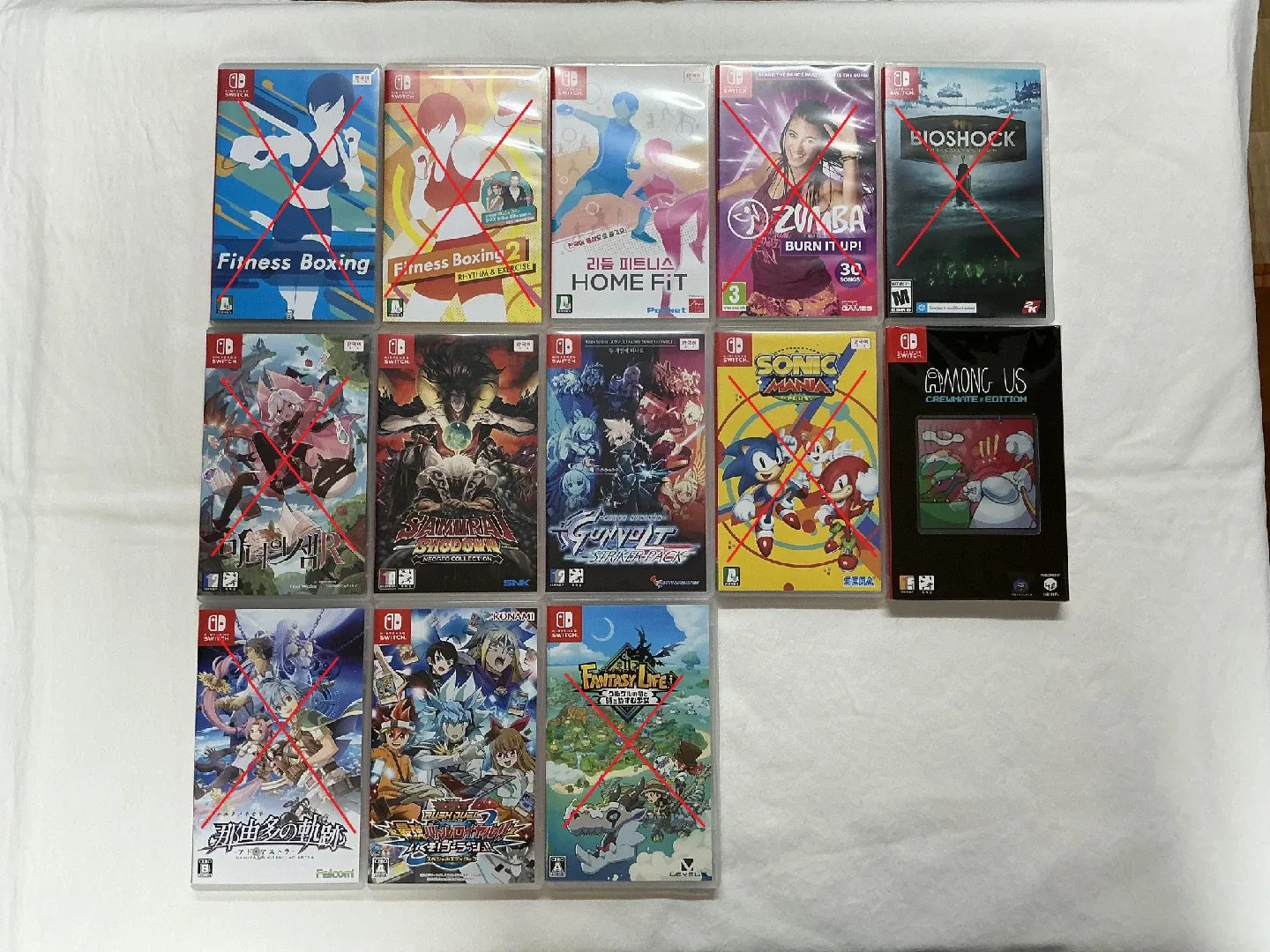 스위치 게임 타이틀 팝니다(중고)