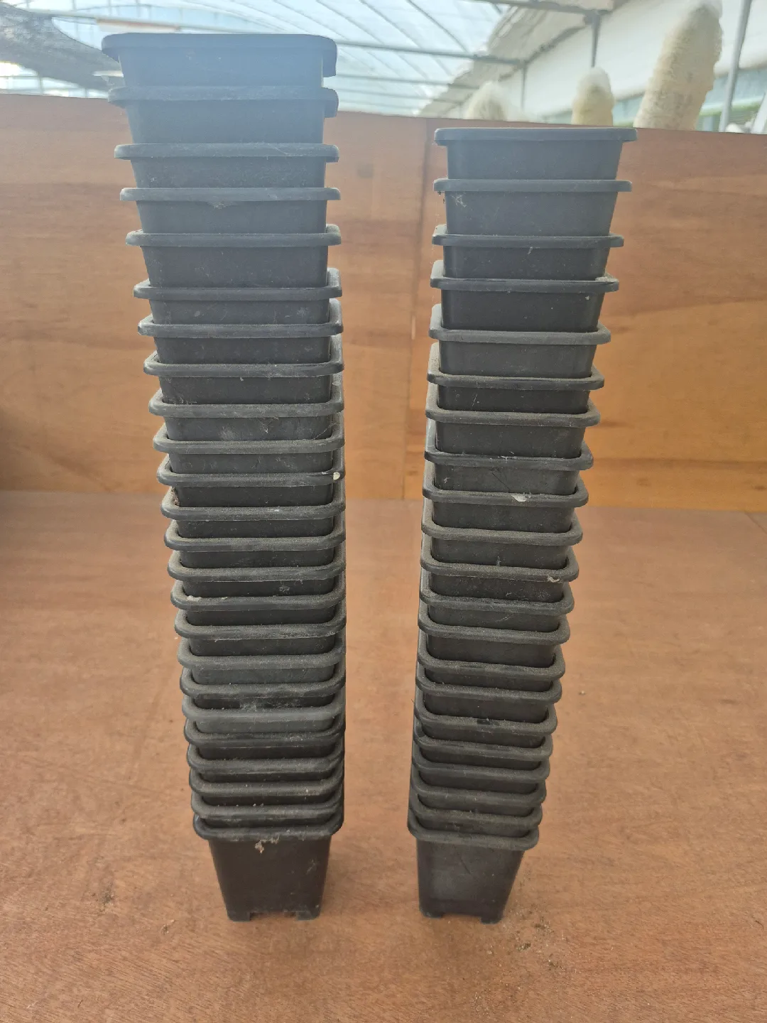 중고 사각 플라스틱 화분7.5센티