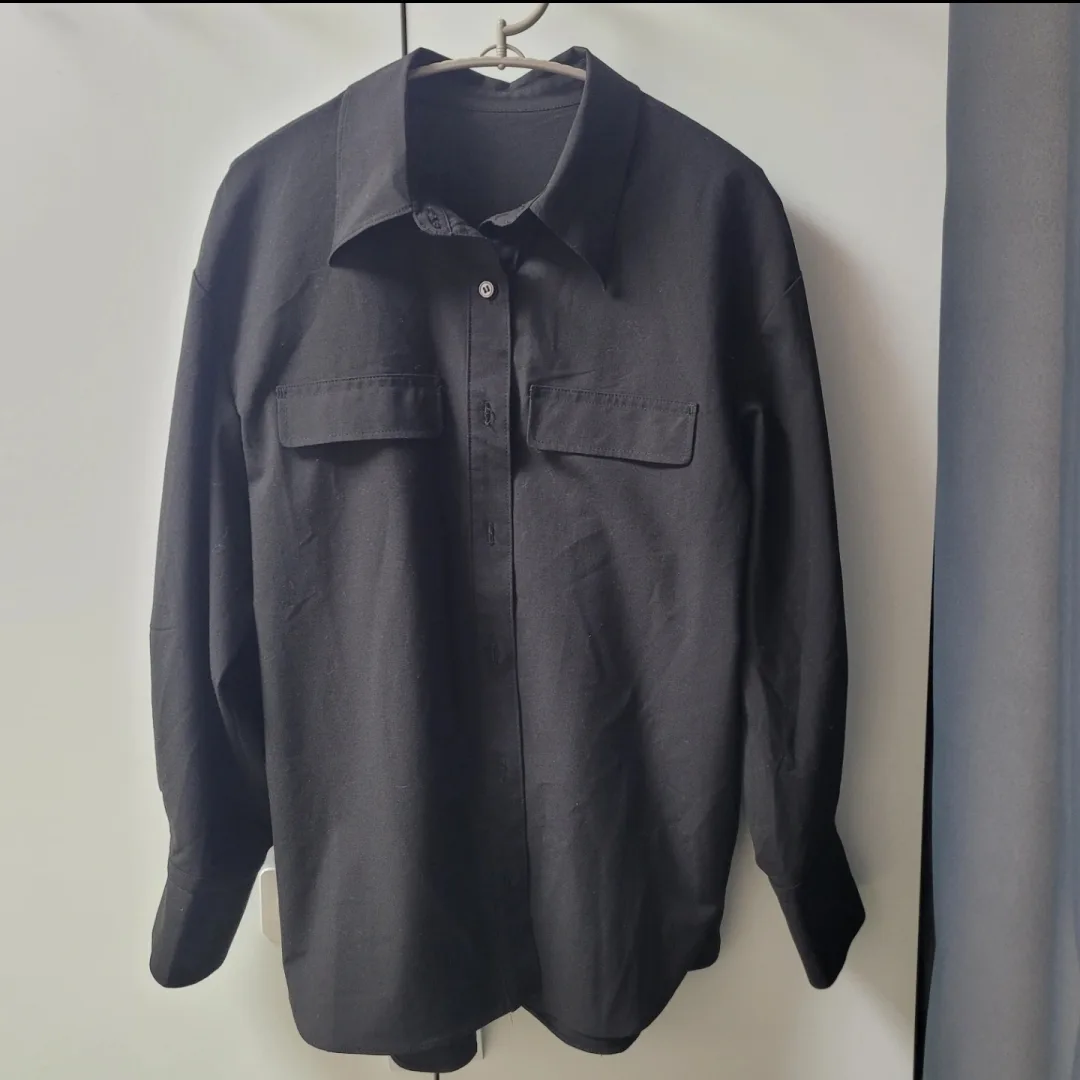 블랙 셔츠 자켓