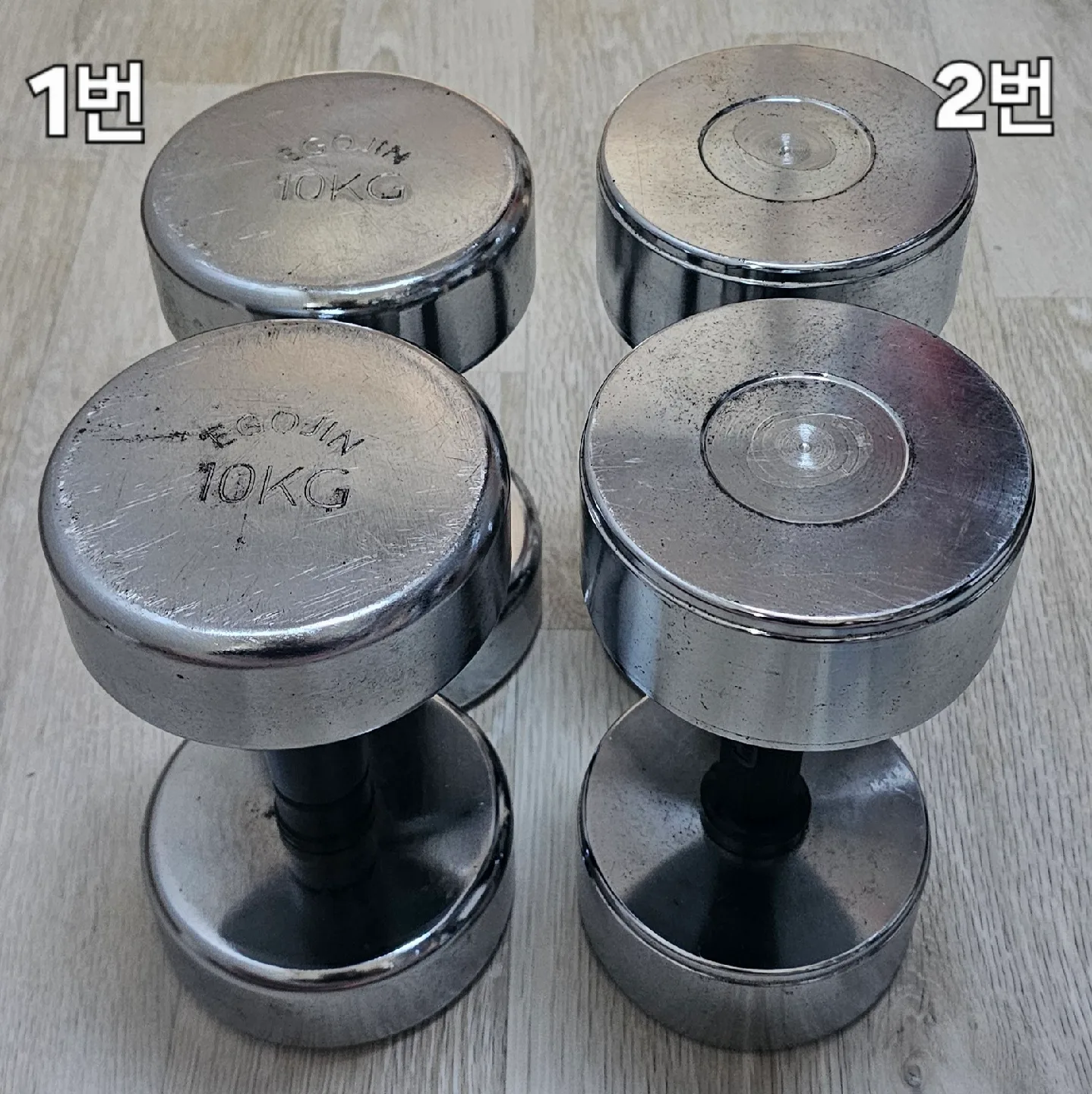 중고 10kg 덤벨 세트 (2개)