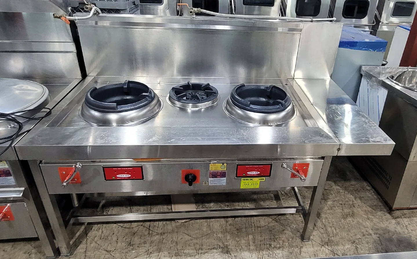 스마트파워 업소용 중식 3구 중화렌지(중고)