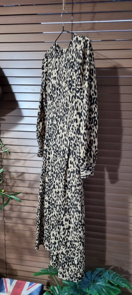[55] 자라 레오파드 롱 원피스 안감○