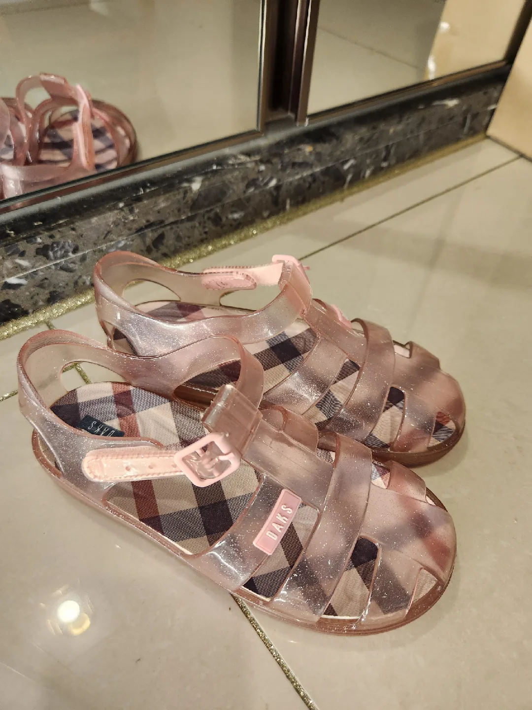 닥스 키즈 젤리 샌들 핑크 200