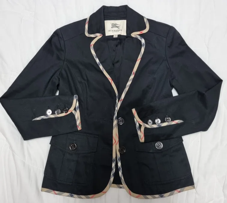 버버리 LONDON 블랙 면 자켓 S