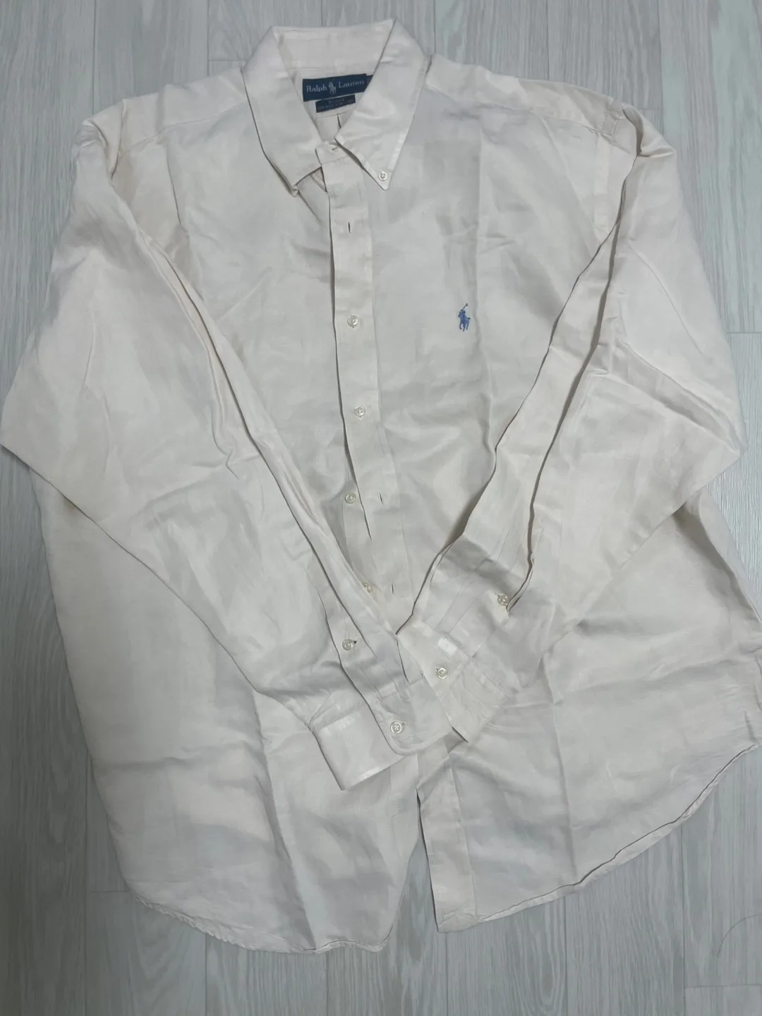 폴로 랄프로렌 린넨 실크셔츠 XL 아이보리베이지