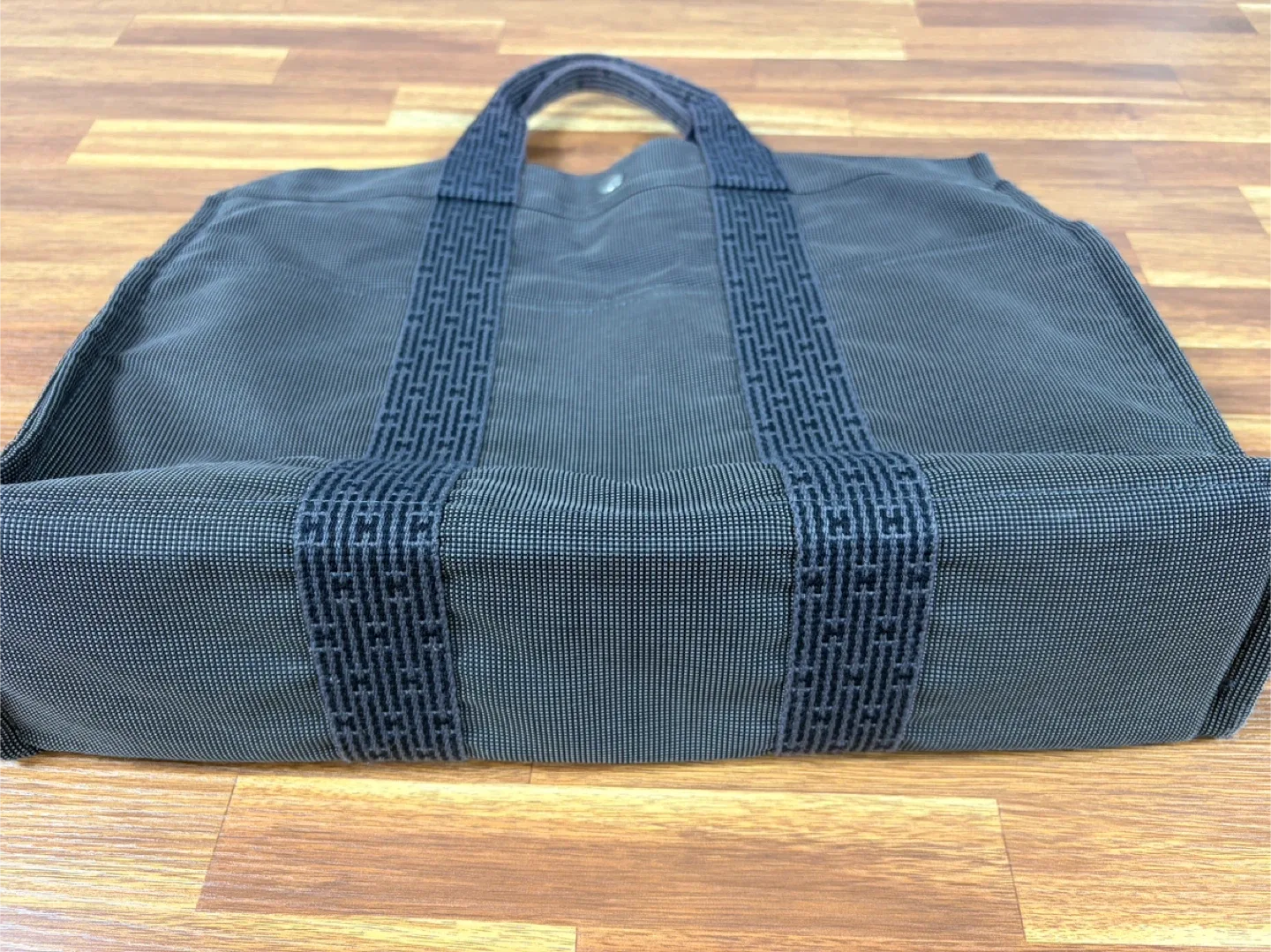 Hermes Eraline Furuto GM Canvas Charcoal Tote Bag