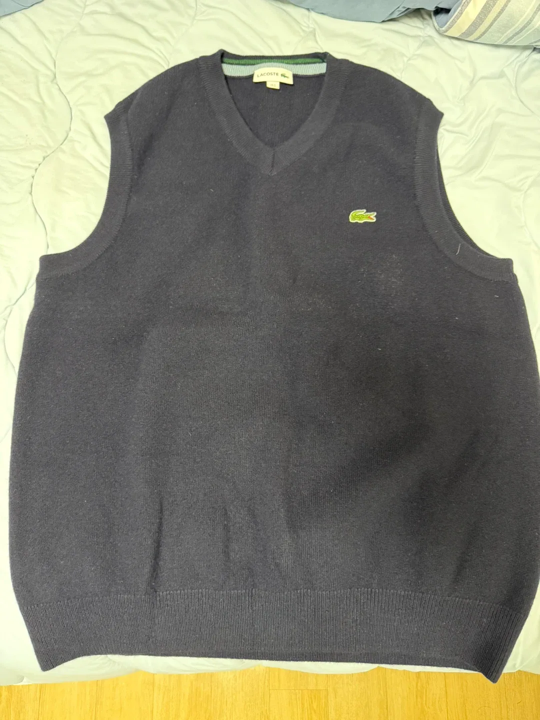 라코스테 남성 V넥 풀오버 베스트