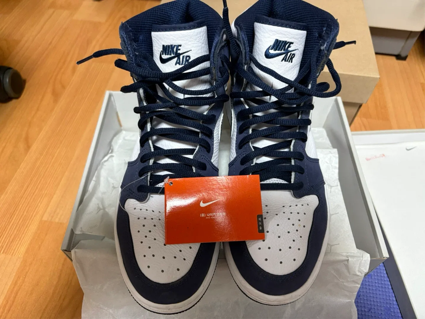 중고 나이키 조던1 하이 OG 미드나잇 네이비 사이즈 275