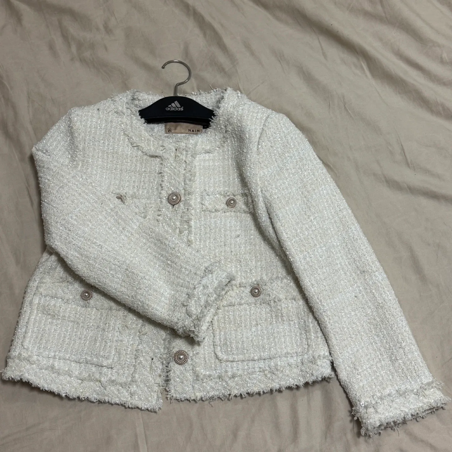 NAIN 트위드 자켓, 스커트 세트