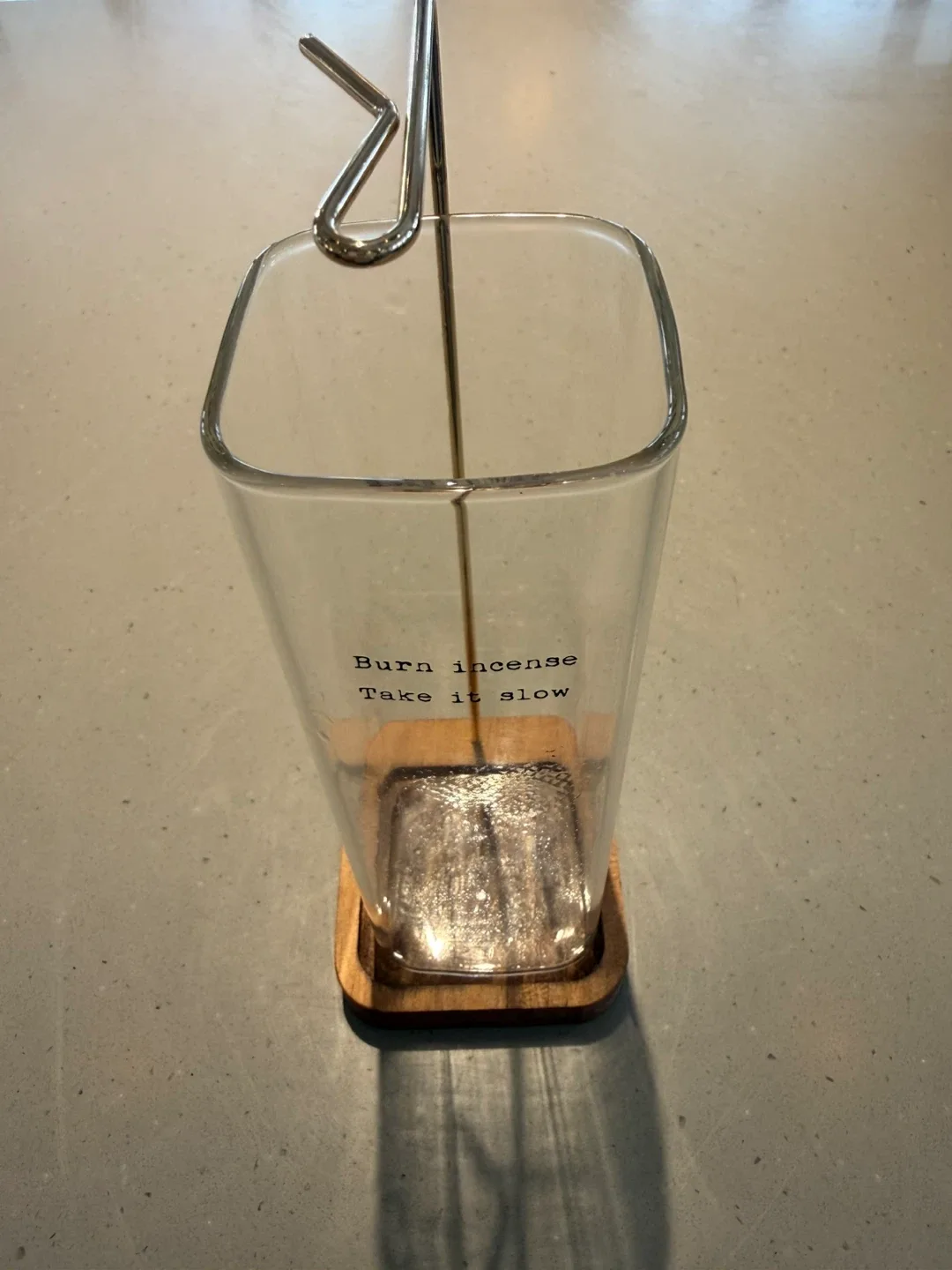 인센스 원목 유리병 받침대 중고