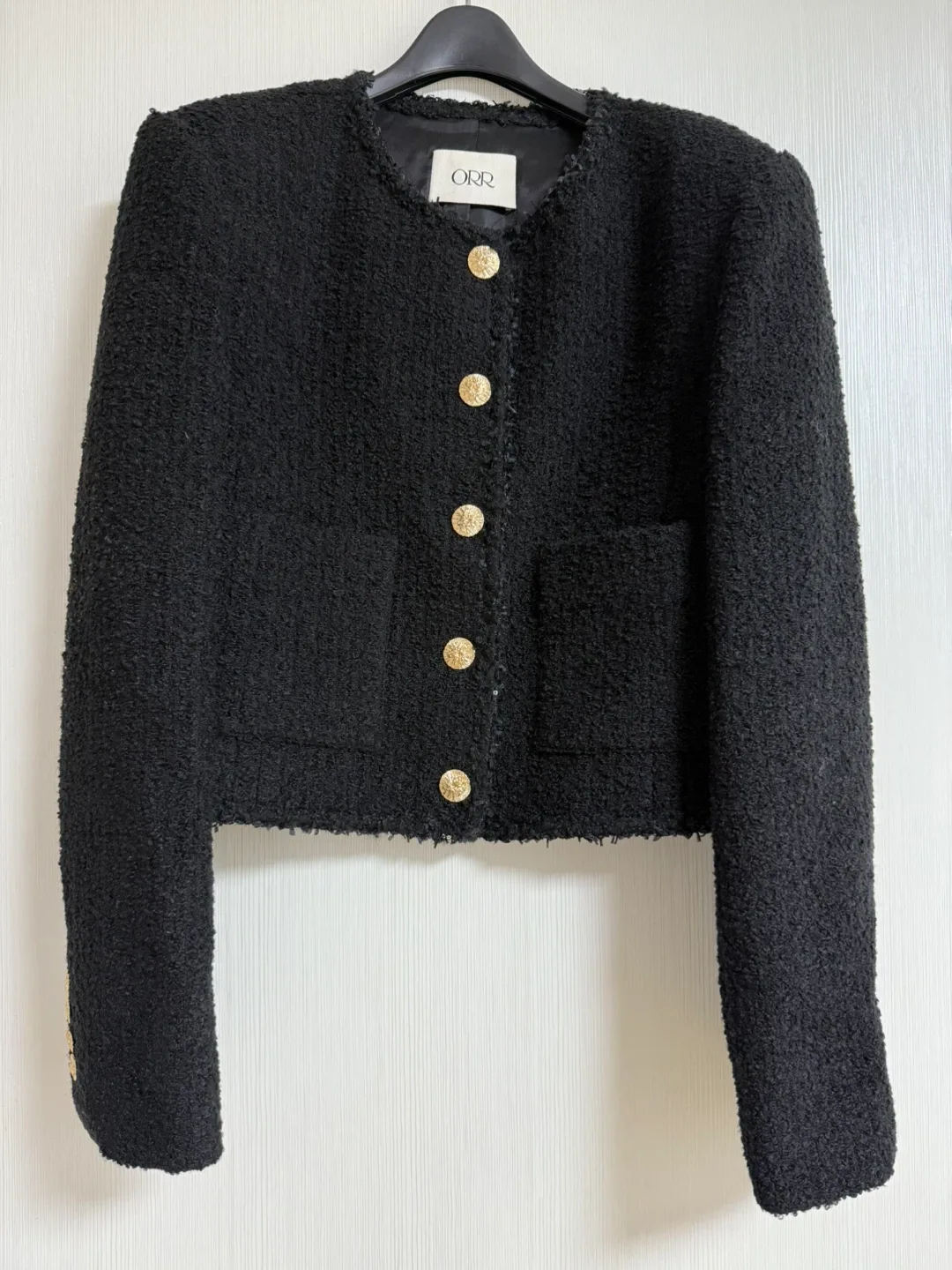[새상품]ORR 오르 트위드 자켓 블랙 S