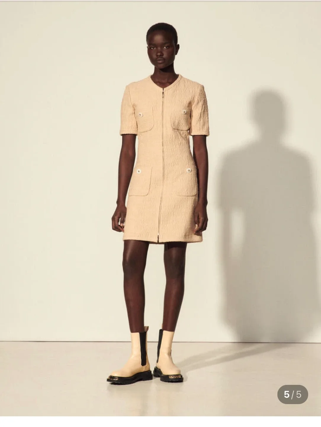 Sandro 집업 미니 원피스