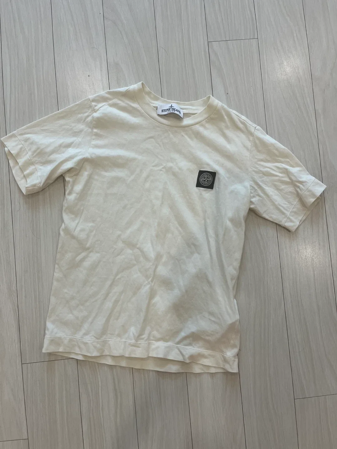 스톤아일랜드 키즈 아이보리 티셔츠 8사이즈