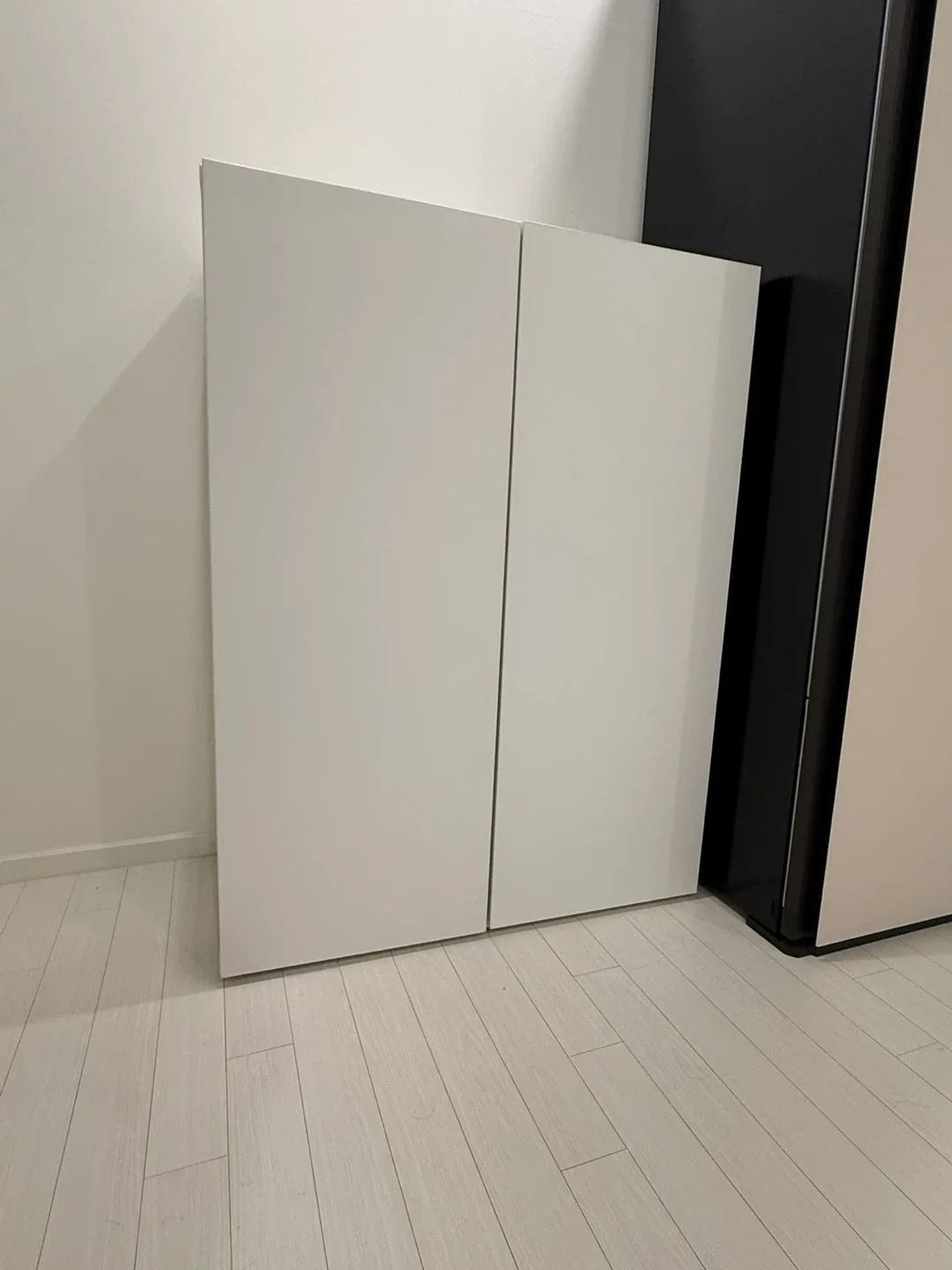 화이트 2단 수납장