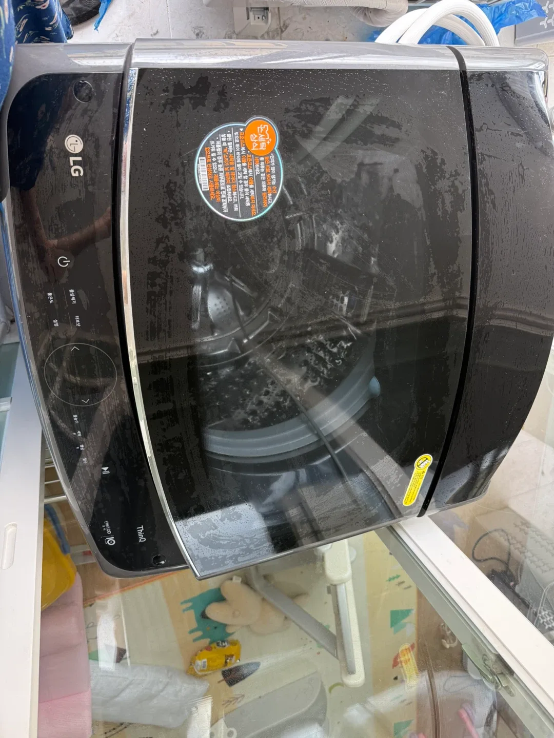 LG 통돌이 세탁기 T21MX9 21kg 블랙 중고로 팔아요^^