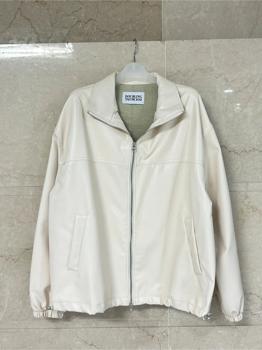 더블링 아이보리 라이더 자켓 새상품