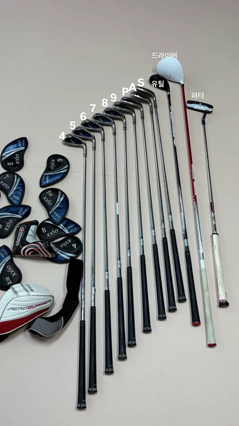 중고 젝시오 아이언세트, 테일러메이드 유틸리티/드라이버, 퍼터 팝니다.