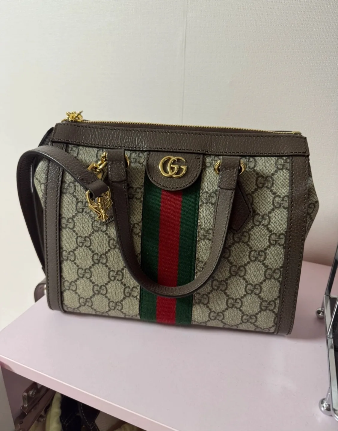 구찌 오피디아 GG 스몰 토트백