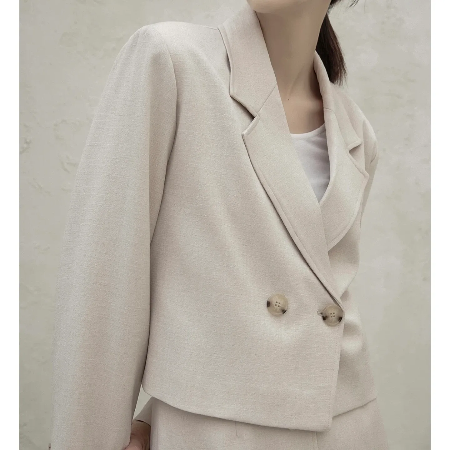 옷장정리🔥) 아틀리에 나인 블랙 헤일리 크롭 자켓 블레이저 정장