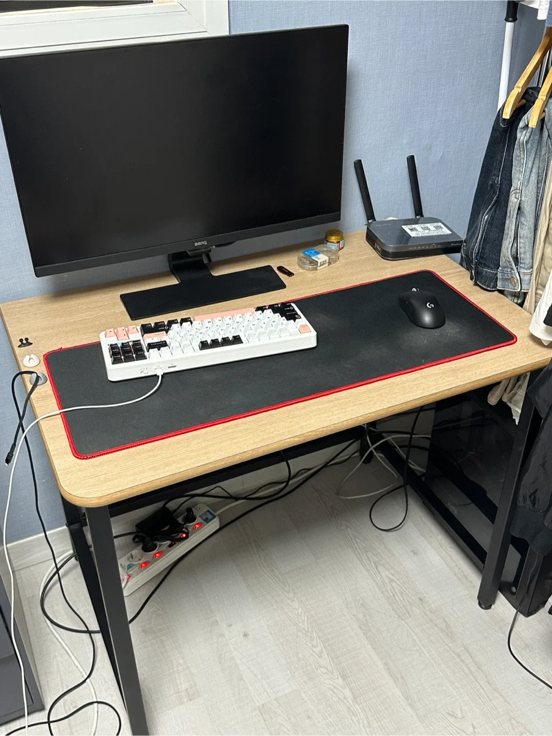 우드 철제 컴퓨터 책상 데스크 90*60