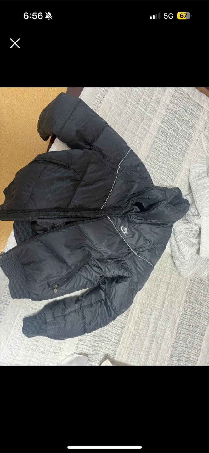 나이키 블랙 패딩