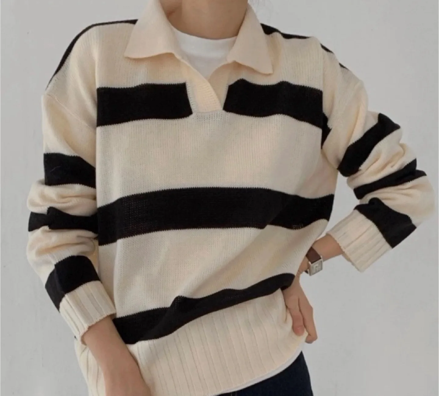 스트라이프 니트 새상품(반택포함)