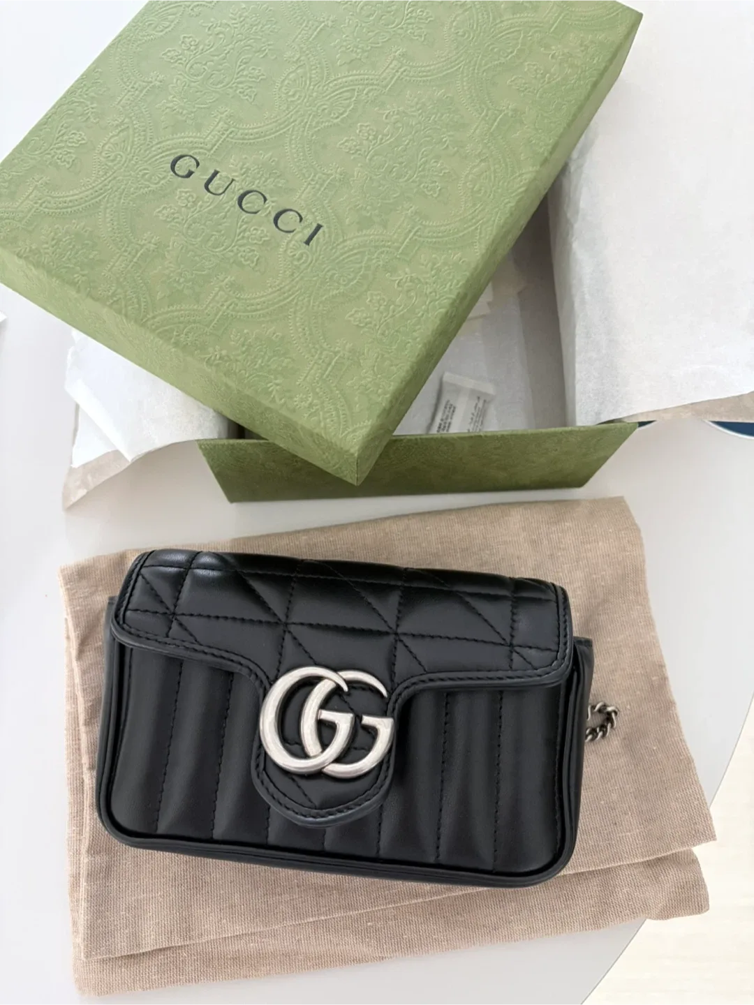 중고)구찌 GG마몽 마틀라쎄 미니백