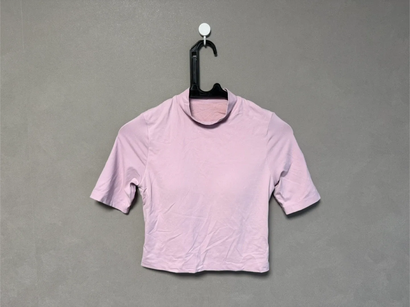 (중고) 안다르 하프넥 크롭탑_S_핑크