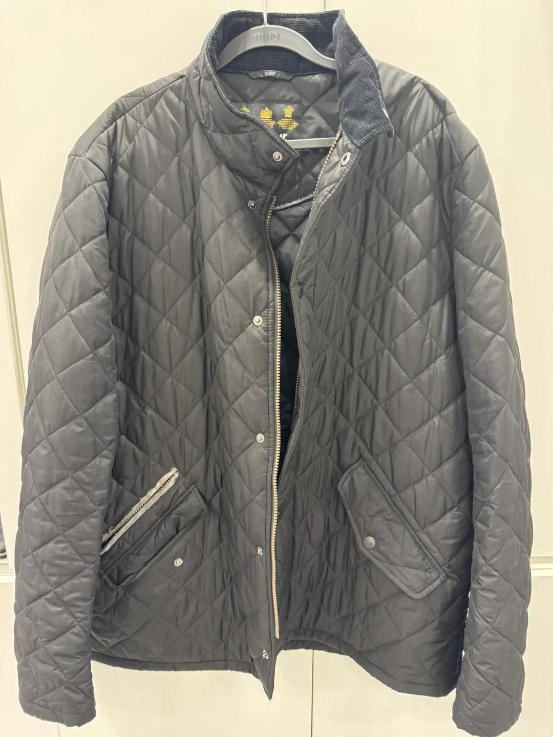 바버 퀼팅 자켓 XL 블랙(중고)