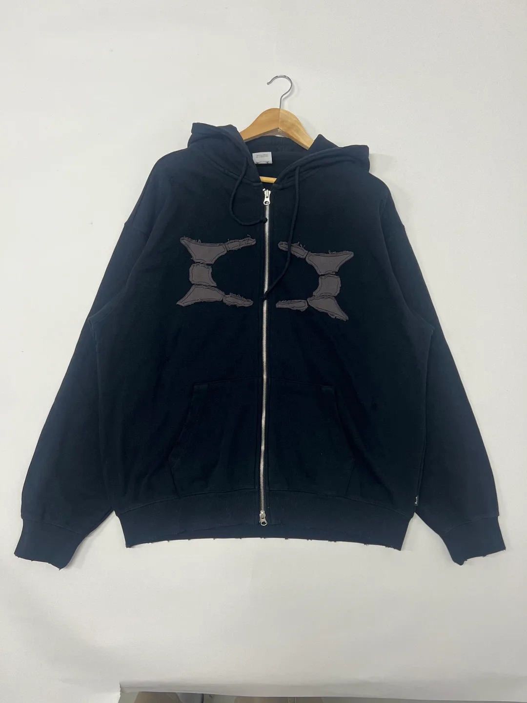 CRITIC 블랙 후드집업 XL