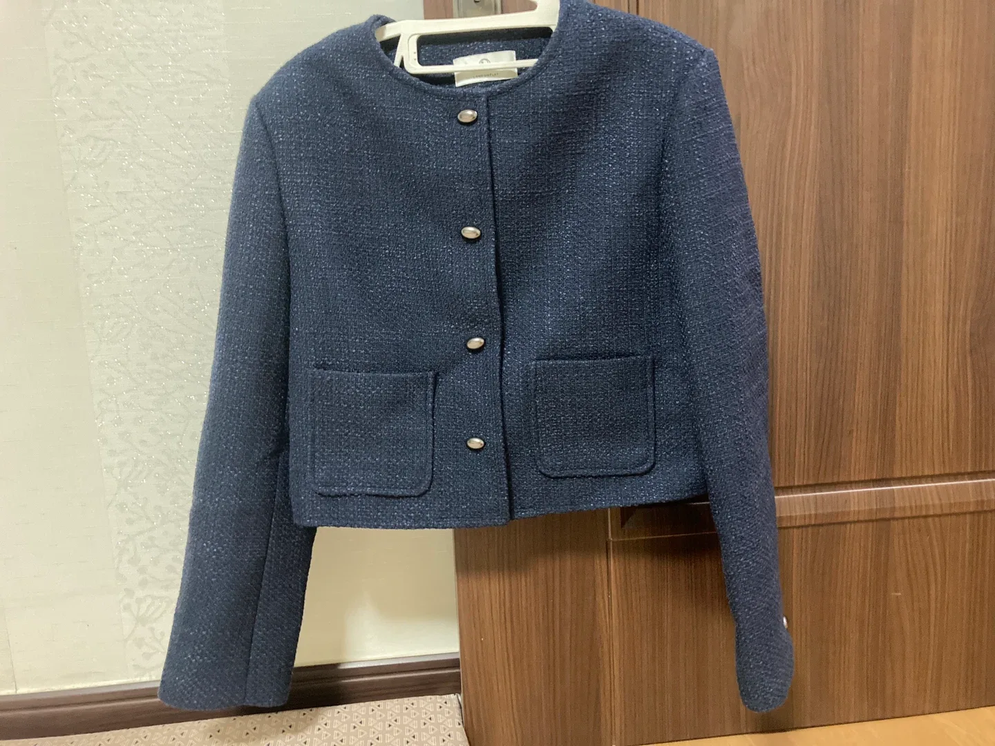 런던플랏 네이비 트위드 자켓